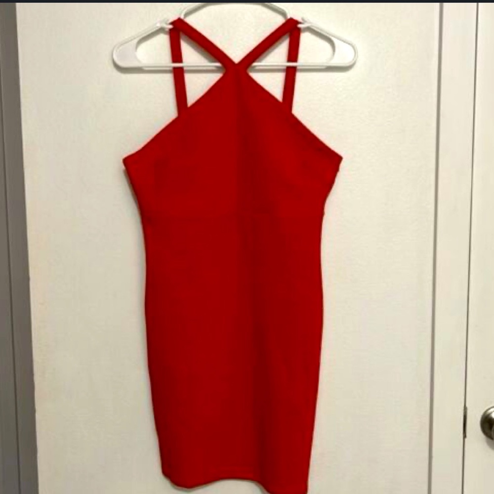 Cross over mini dress